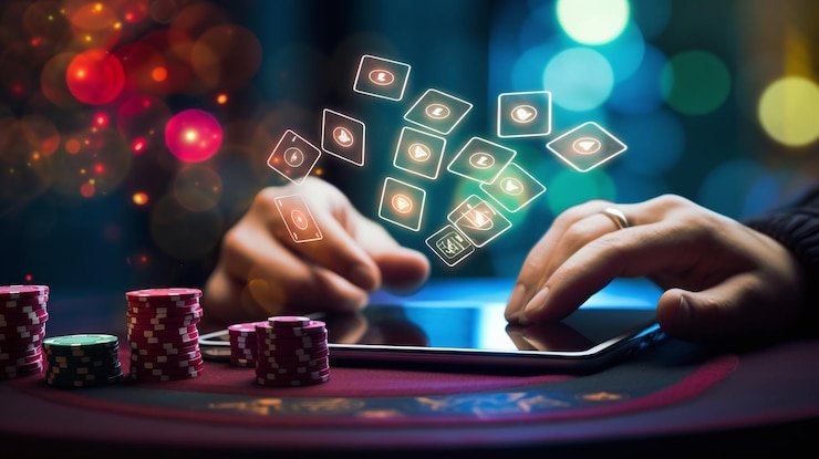 Aplikasi gelar toto yang menampilkan antarmuka login dan menu utama di ponsel Android